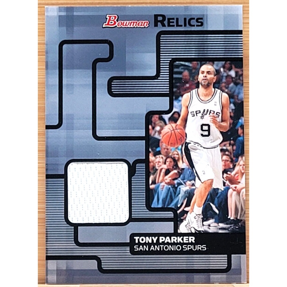 2007-08 BOWMAN DRAFT PICKS & STARS TONY PARKER BOWMAN RELICS GAME USED SPURS
